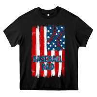 Black baseball dad american flag Heavy Core Tee - JahusDesignShop