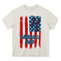 Cream baseball dad american flag Heavy Core Tee - JahusDesignShop