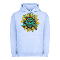 Pigment Grape Ice sunflower with gemstone and cowhide Urban Hoodie - Artiststas