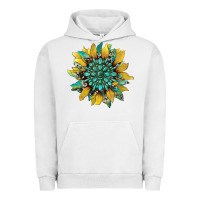 Pigment Lunar Rock sunflower with gemstone and cowhide Urban Hoodie - Artiststas