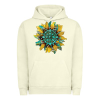 Pigment Pistachio sunflower with gemstone and cowhide Urban Hoodie - Artiststas