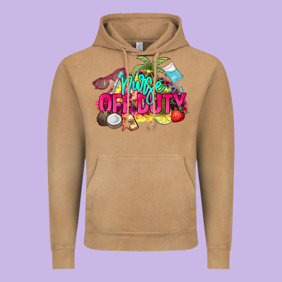 Nurse Off Duty Vintage Hoodie Designed By Nancycooperartshop