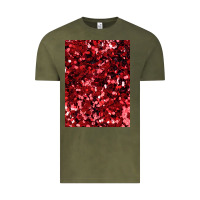 Vintage Olive red glitter party sequins Vintage Tee - lanVoArt