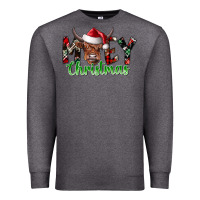 Charcoal Heather moey Christmas Premium Sweatshirt - CowhideDigitalArt
