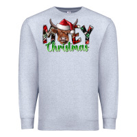 Heather Grey moey Christmas Premium Sweatshirt - CowhideDigitalArt