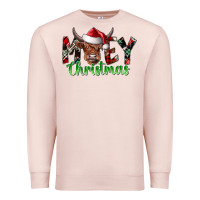 Pale Pink moey Christmas Premium Sweatshirt - CowhideDigitalArt