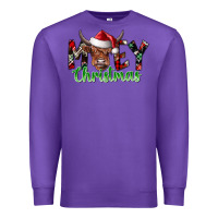 Purple moey Christmas Premium Sweatshirt - CowhideDigitalArt