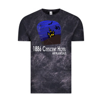 Cloud Black 1886 Crescent Hotel Eureka Springs Arkansas USA Halloween Haunted Bat  Vintage Tee - lanVoArt