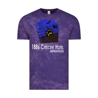 Cloud Purple 1886 Crescent Hotel Eureka Springs Arkansas USA Halloween Haunted Bat  Vintage Tee - lanVoArt
