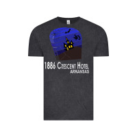 Vintage Black 1886 Crescent Hotel Eureka Springs Arkansas USA Halloween Haunted Bat  Vintage Tee - lanVoArt