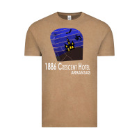 Vintage Coffee 1886 Crescent Hotel Eureka Springs Arkansas USA Halloween Haunted Bat  Vintage Tee - lanVoArt