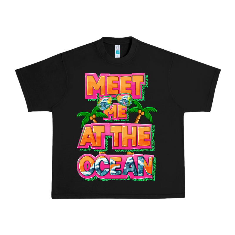 Meet Me At The Ocean Summer Urban Heavy Tee by NancyCooperArtShop | Teevron