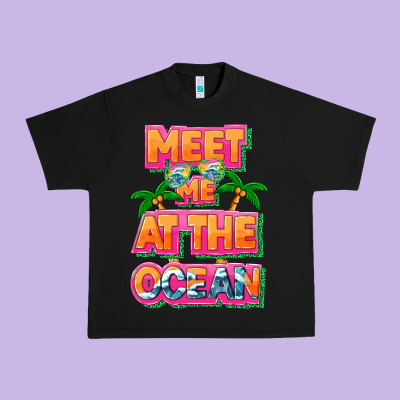 Meet Me At The Ocean Summer Urban Heavy Tee Designed By Nancycooperartshop