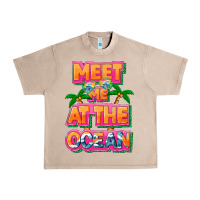 French Oak Meet me at the ocean Summer Urban Heavy Tee - NancyCooperArtShop