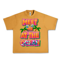 Peanut Butter Meet me at the ocean Summer Urban Heavy Tee - NancyCooperArtShop