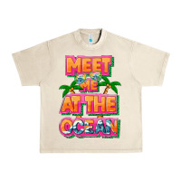 Sandshell Meet me at the ocean Summer Urban Heavy Tee - NancyCooperArtShop