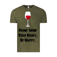Vintage Olive drink wine, read books, be happy Vintage Tee - Bettercallsaul