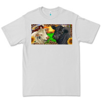 Dove Grey Charolais Bull And Black Angus Bull With Farm Premium Tee - RanaPortraitStore