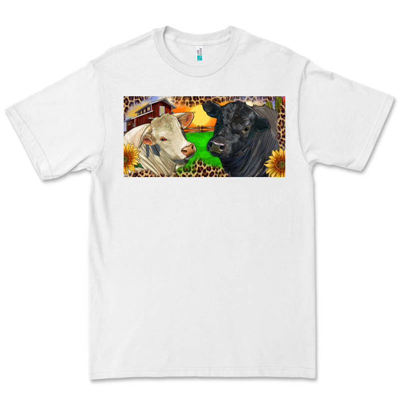 Charolais Bull And Black Angus Bull With Farm Premium Tee by RanaPortraitStore | Teevron