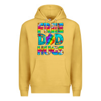 Antique Gold Pride LGBTQ Free Dad Hugs Premium Hoodie - BundleAndBundleShop