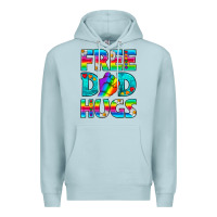 Blue Mist Pride LGBTQ Free Dad Hugs Premium Hoodie - BundleAndBundleShop