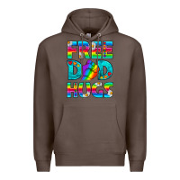 Coffee Pride LGBTQ Free Dad Hugs Premium Hoodie - BundleAndBundleShop
