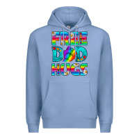 Colony Blue Pride LGBTQ Free Dad Hugs Premium Hoodie - BundleAndBundleShop