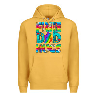 Mustard Pride LGBTQ Free Dad Hugs Premium Hoodie - BundleAndBundleShop