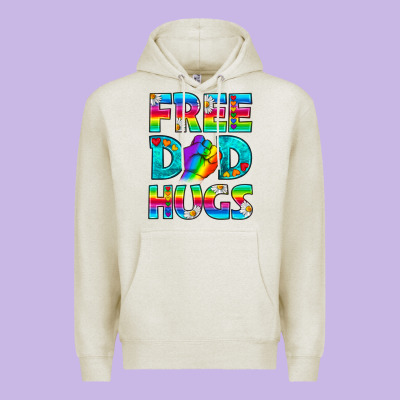 Pride Lgbtq Free Dad Hugs Premium Hoodie Designed By Bundleandbundleshop
