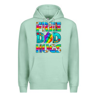 Seafoam Pride LGBTQ Free Dad Hugs Premium Hoodie - BundleAndBundleShop