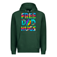 Sports Green Pride LGBTQ Free Dad Hugs Premium Hoodie - BundleAndBundleShop