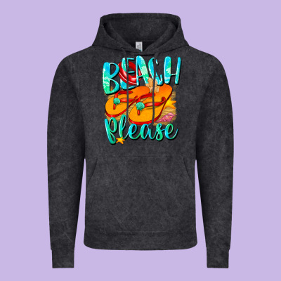 Beach Please Vintage Hoodie Designed By Nancycooperartshop