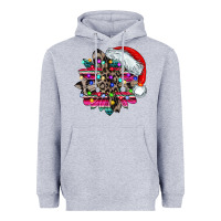 Heather Grey serape and leopard christmas Heavyweight Hoodie - CowhideDigitalArt