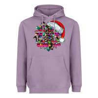 Lavender serape and leopard christmas Heavyweight Hoodie - CowhideDigitalArt