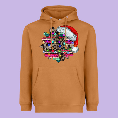Serape And Leopard Christmas Heavyweight Hoodie Designed By Cowhidedigitalart