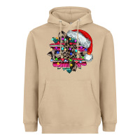 Mushroom serape and leopard christmas Heavyweight Hoodie - CowhideDigitalArt