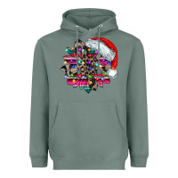 Sage serape and leopard christmas Heavyweight Hoodie - CowhideDigitalArt