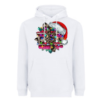 White serape and leopard christmas Heavyweight Hoodie - CowhideDigitalArt