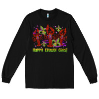 Black happy crawdi gras mardi gras carnival Long Sleeve Tee - Jasminsmagicworld