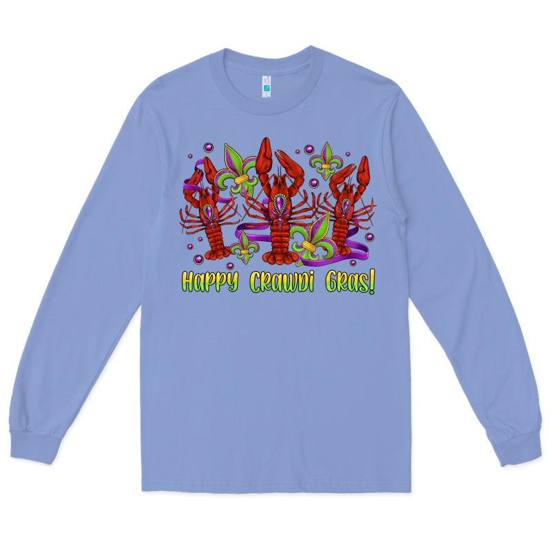 Happy Crawdi Gras Mardi Gras Carnival Long Sleeve Tee by Jasminsmagicworld | Teevron