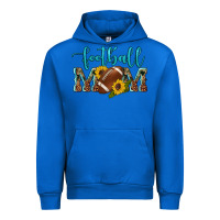 Cobalt western leopard camouflage sunflowers  glitter mom football Urban Hoodie - Artiststas