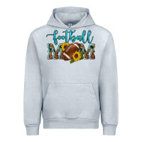 Heather Grey western leopard camouflage sunflowers  glitter mom football Urban Hoodie - Artiststas