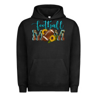 Pigment Black western leopard camouflage sunflowers  glitter mom football Urban Hoodie - Artiststas