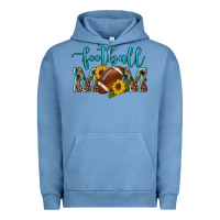 Pigment Pebble Blue western leopard camouflage sunflowers  glitter mom football Urban Hoodie - Artiststas