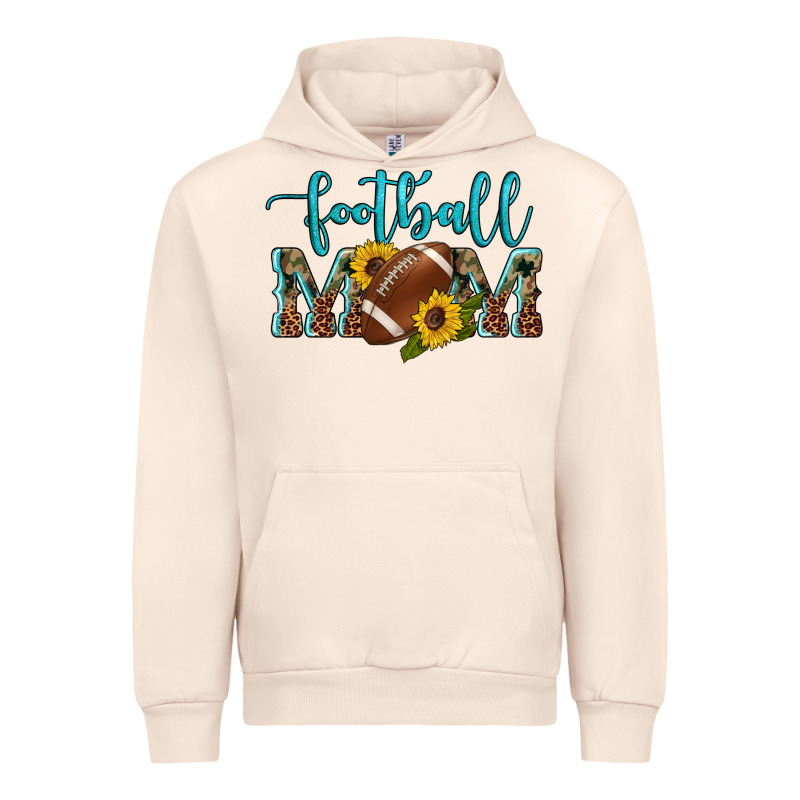 Western Leopard Camouflage Sunflowers  Glitter Mom Football Urban Hoodie by Artiststas | Teevron