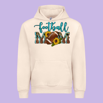 Western Leopard Camouflage Sunflowers  Glitter Mom Football Urban Hoodie Designed By Artiststas