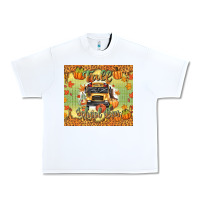White fall school bus Urban Heavy Tee - texasbilliewilder