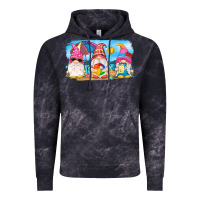 Cloud Black summer gnomes Vintage Hoodie - NancyCooperArtShop