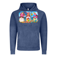 Vintage Denim summer gnomes Vintage Hoodie - NancyCooperArtShop