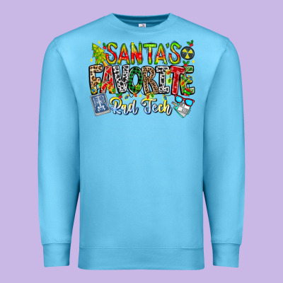 Santa's Favorite Rad Tech Premium Sweatshirt Designed By Cowhidedigitalart